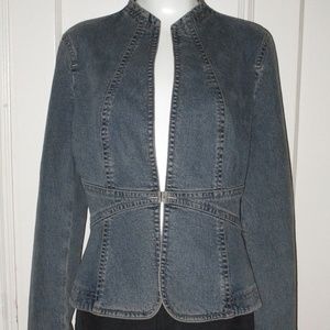 Elie Tahari Blue Denim jacket Size Large